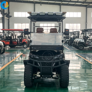Voiturette de <span class=keywords><strong>golf</strong></span> électrique tout-terrain 6 places 48V en acier pour visites touristiques, véhicule porteur pour aéroport - Product Image 1