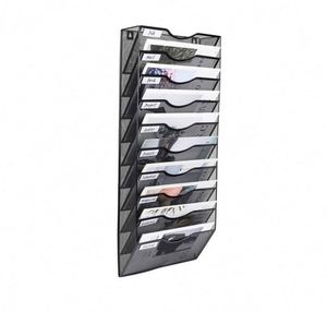 Porte-fichiers mural en maille métallique, 10 poches, organisateur de papier mural, porte-revues, organisateur de rangement - Product Image 1