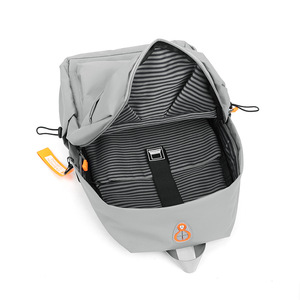 Men's <b>Backpack</b> Water Resistant 36-55L Business Travel College Student <b>School</b> Bag Gray And <b>Black</b> Solid Color - Product Image 2