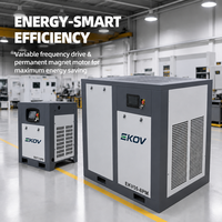 Compresseur d'air à vis EKOV industriel 7,5 kW 10 CV 380 V triphasé silencieux VSD certifié CE pour atelier de peinture automobile