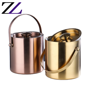 <span class=keywords><strong>Secchiello</strong></span> per Ghiaccio Vintage Creativo da 5L in Legno di Lusso Dorato per Feste, Birra e Bevande, Raffreddatore per Vino Nero Opaco Martellato - Product Image 6