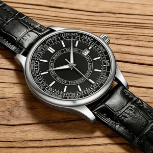 Reloj de Negocios de Lujo para Hombre, con Correa de Cuero y Calendario, Reloj de Cuarzo para Hombre - Product Image 6