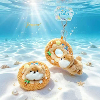 Vente directe usine : Porte-clés peluche animal marin en forme de bouée de natation, breloque de sac, idéal pour souvenirs de fête, vente en gros