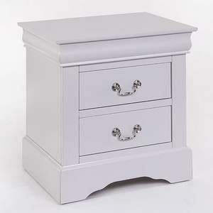 DB <b>White</b> 2-Drawer Solid Wood Nightstand Modern European Antique Minimalist <b>Bedside</b> Cabinet for Bedroom Apartment Panel Wood - Product Image 1