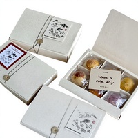 Boîtes cadeaux haut de gamme à couvercle rabattable, boîtes d'emballage alimentaire avec couvercle et base, boîtes cadeaux en kraft pour desserts