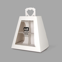 Haute qualité tasse gâteau boîte Double couche Transparent papier tasse gâteau emballage boîte Dessert emballage boîte