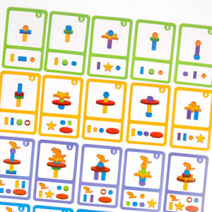 Nouveau produit en bois perles colorées tri <span class=keywords><strong>jeu</strong></span> d'association numérique cognitif Clip perle jouet éducatif pour enfants garçons et filles - Product Image 3