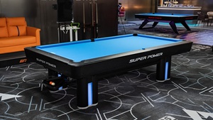 Table de billard professionnelle sur mesure de 9 pieds, style américain, plateau en ardoise, Blue Phantom - Product Image 4