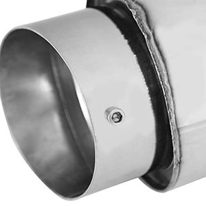 Espejo <span class=keywords><strong>Universal</strong></span> de acero inoxidable pulido corte de ángulo 2,25 "Entrada/4,0" salida coche silenciador resonador silenciador de escape - Product Image 4