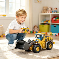 WGNRC BC1057, Juguete de Bulldozer a Control Remoto de 9 Canales a Escala 1/20, Juguete de Bulldozer de Aleación a Control Remoto, Juguetes de Ingeniería Eléctricos a Control Remoto para Niños