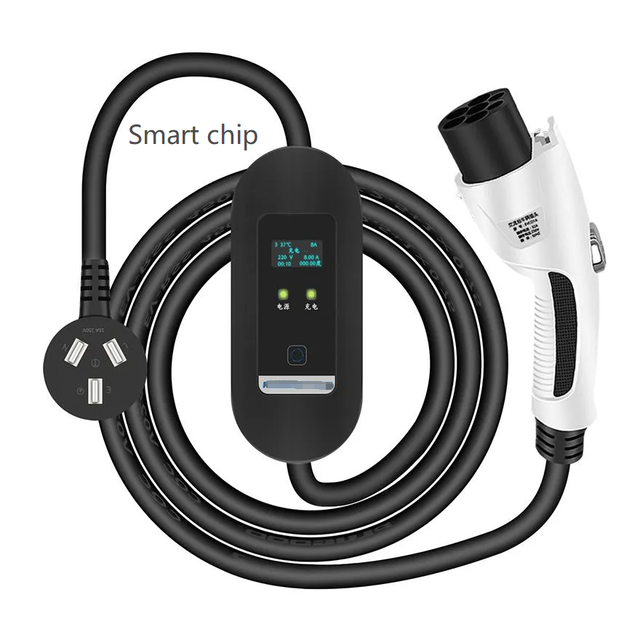 DIBOEV 32A Level GBT CCS 2 AC Ev Charger 7KW EVSE Liquid Screen Display Electric Car Chargers Type2 Portable Ev Charger