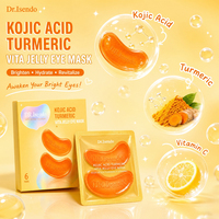 Masque pour les yeux en gelée hydratant à l'acide kojique, au curcuma et à la vitamine C, OEM/ODM, 6 paires, soin des yeux