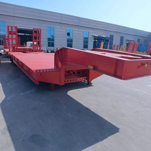 Semirremolque de Plataforma Baja de Acero de 13 Metros, Plataforma Plana Reforzada con Escalera, Plataforma Alta y Baja con Capacidad de Carga de 15-20T - Product Image 4