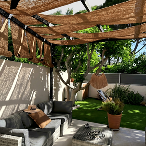 Commercial Grade Bespoke Coir Pergola Canopy Natural Architectural Coconut Fiber <b>Shade</b> <b>Sail</b> <b>for</b> Resort & Villa Eco2go Vietnam - Product Image 1