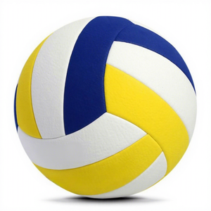 Ballon de volley-ball personnalisé avec logo, taille 5, bleu royal et jaune, toucher doux, entraînement, extérieur, intérieur, plage, match, qualité supérieure, emballage OEM - Product Image 6