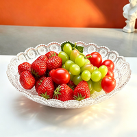 Plateau à fruits en verre de luxe léger, plateau à bonbons pour restaurant, assiette à dessert en verre, plateau à snacks durable, plateau à fruits secs