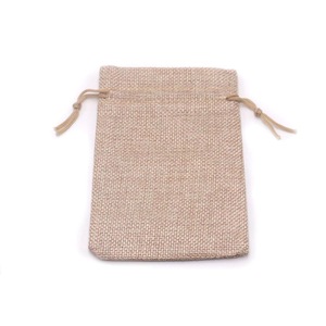 Bolsas de arpillera con cordón de yute, pequeñas bolsas de regalo de cáñamo con logotipo personalizado, 10x14cm - Product Image 6