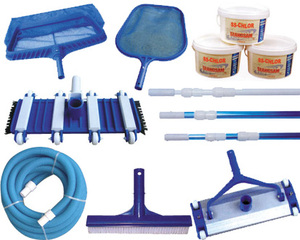 Nouveauté <span class=keywords><strong>Poolstar</strong></span> P1305, écologique, pelle à feuilles de piscine en aluminium télescopique à 3 sections, poignée en plastique, longueur totale 120 cm - Product Image 5