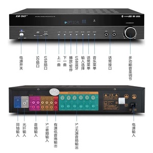 Amplificateur de puissance <span class=keywords><strong>home</strong></span> cinéma 5.1 canaux SAST, amplificateur AV professionnel haute puissance pour karaoké et cinéma maison - Product Image 6