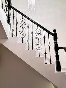 Mô Hình Cong Rèn Sắt Lan can Thanh Lịch Thiết Kế Bền Vật Liệu Kim Loại Cầu Thang Lan can Cho Ngôi Nhà Biệt Thự Căn Hộ Tiểu - Product Image 2