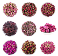 Thé de Fleurs Séchées de Qualité Supérieure avec Chrysanthème, Rose et Pois Papillon, Infusion d'Herbes Chinoises pour une Fleuraison Éblouissante