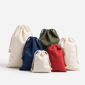 Tái Sử Dụng Bông Vải Dây Kéo Túi Cho Giày Quần Áo Bao Bì Số Lượng Lớn Tùy Chỉnh In Du Lịch Bụi Pouch - Product Image 1