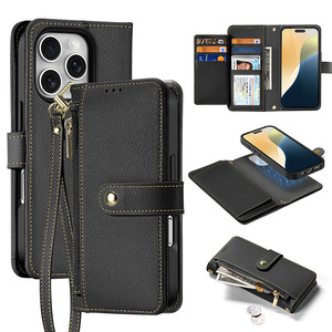 <span class=keywords><strong>Dux</strong></span> Ducis custodia in vera pelle a portafoglio staccabile per iPhone 16 Pro Max telefono portacarte a portafoglio magnetico - Product Image 3
