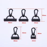 Boucle en sangle noire électrophorétique à double trou avec vis de torsion, pendentif plaqué or, accessoire de quincaillerie DIY pour bagages et vêtements