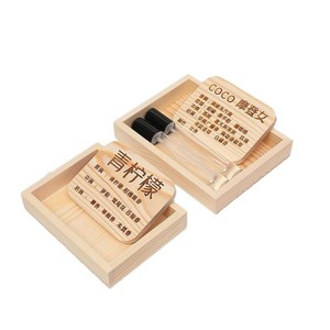Caja de muestra de perfume de madera maciza tallada, etiqueta de madera con tapa abierta, caja de madera pequeña, caja de embalaje creativa para puestos de mercado nocturno - Product Image 3