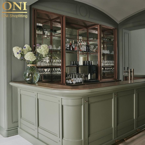 ONI Shopfitting verde <span class=keywords><strong>Vintage</strong></span> Custom mobili Bar banconi Bar per Pub o negozio di visualizzazione <span class=keywords><strong>Vintage</strong></span> Design per la vendita - Product Image 2