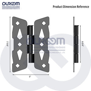 8 بوصة الثقيلة فراشة المفصلي الفولاذ المقاوم للصدأ للبوابات الخشبية الحديثة الأجهزة بوابة في الهواء الطلق - Product Image 2