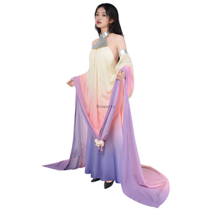Vestito Cosplay Anime Party Wars, Abito <span class=keywords><strong>Regina</strong></span> Padme Naberrie Amidala in Chiffon, <span class=keywords><strong>Costume</strong></span> per Donna Adulta per Festa di Halloween - Product Image 2