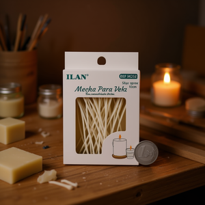 Mèches de bougies Ilan 10cm 50 pièces pour la fabrication de bougies - Product Image 3