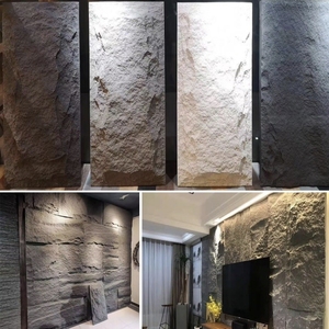 Panel de pared de piedra de poliuretano PU 3D, ligero, fácil instalación, diseño de muralla para aplicaciones interiores para decoración de mesa - Product Image 5