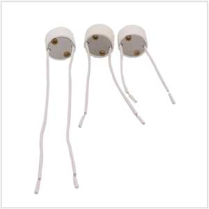 세라믹 <span class=keywords><strong>GU10</strong></span> 베이스 소켓 어댑터 도자기 할로겐 램프 홀더 와이어 커넥터 포함 LED 스포트라이트 전구용 - Product Image 5