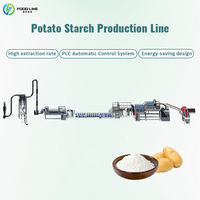 Ligne de production d'amidon de manioc de 2 à 10 T/H, machine complète de traitement de l'amidon