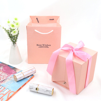 Rose rouge conservée avec boîte à collier en acrylique, boîte à bijoux en forme de rose artificielle en savon, cadeau exquis pour anniversaire, fête des mères, Saint-Valentin