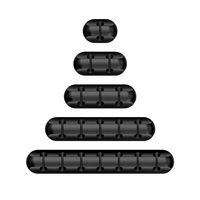 Enrouleur de support de câble de gestion de paquet d'organisateur de cordon de câble de bureau adhésif en silicone pour organiser le câble USB/cordon d'alimentation/fil