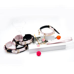 Jeu SM en cuir 5 pièces ensembles formation réglable flirtant menottes jambières cou collier sexe soumis Bondage BDSM Kit contraintes - Product Image 3