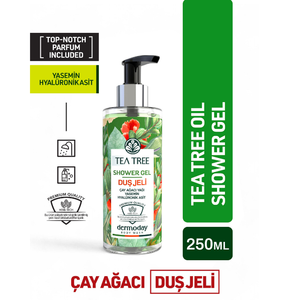 DERMODAY Gel Douche Arbre à Thé 250ml Antibactérien Rafraîchissant Nettoyant Corporel Doux Nettoyage en Profondeur Pour Tous Types de Peau Soin Quotidien - Product Image 2