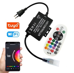 110V220V alto voltaje Tuya <span class=keywords><strong>WiFi</strong></span> <span class=keywords><strong>Smart</strong></span> Alexa Voice RGB tira de luz controlador de enchufe - Product Image 6