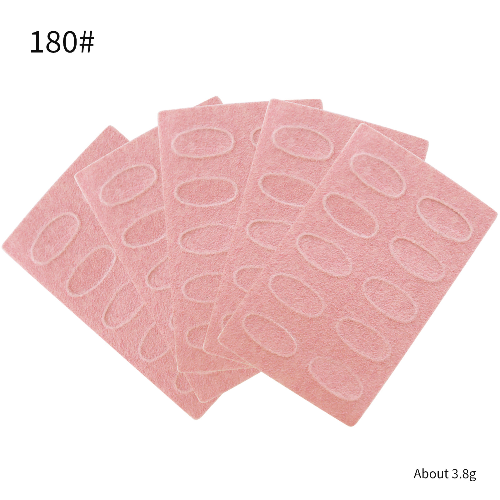 กระดาษทรายสีชมพูหยาบ 50 ชิ้น-ขัดก่อน-180 กรวด