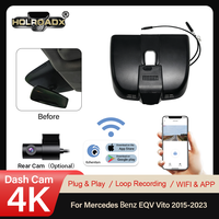 Caméra de tableau de bord Holroadx avant 4K/arrière 1080P pour Mercedes-Benz Classe V V260/300 EQV Vito, surveillance de stationnement 24h/24, contrôle par application, WiFi
