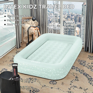 Cama de Viaje Plegable Convertible 2 en 1 Intex 66810 para Niños, Colchón de Aire para Niños Pequeños - con Bomba Manual para el Hogar, Muebles, Hotel, Dormitorio - Product Image 2