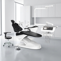 Chaise complète électrique de traitement dentaire avec la table orale en acier pour l'usage de soin et de machine de gomme