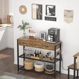 Mesa Consola Moderna de 47'' para Entrada con Tomas de Corriente, Puertos USB y 3 Cajones - Muebles para Sala de Estar - Product Image 6