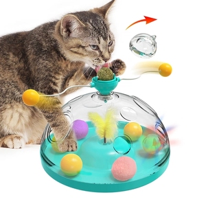 Juguete interactivo para entrenamiento de gatos, molino de viento con bola luminosa y hierba gatera - Product Image 2