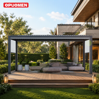 Pavillon extérieur en métal à toit rigide personnalisé avec moustiquaire et rideaux – Fournisseur en gros