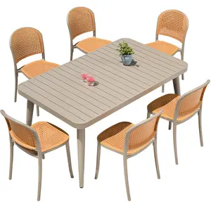 Tables d'extérieur de loisirs chaise de jardin en plastique ensemble de chaises et tables en aluminium en PVC imperméable pour café