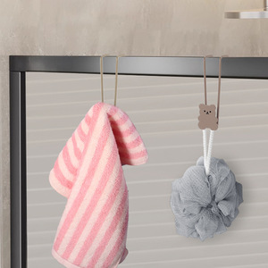 Ganchos creativos para puerta, sin taladro, colgadores de almacenamiento extraíbles para dormitorio, cocina, oficina, forma rectangular - Product Image 1